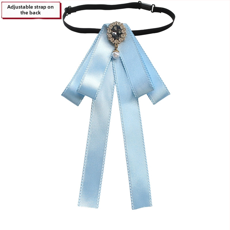 Λουλούδι για κολάρο με φιόγκο στρας, κράμα, μονόχρωμο, κορεατικό στυλ, ύφασμα βαμμένο με νήματα