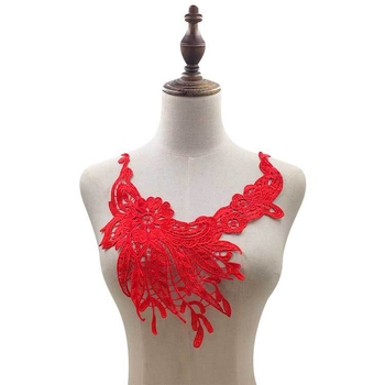 Siuvinėta nėrinių apykaklė – poliesterio siūlas, skirta apatiniam trikotažui, 3D tuščiaviduris dizainas, prekės ženklas Embroidered Textile