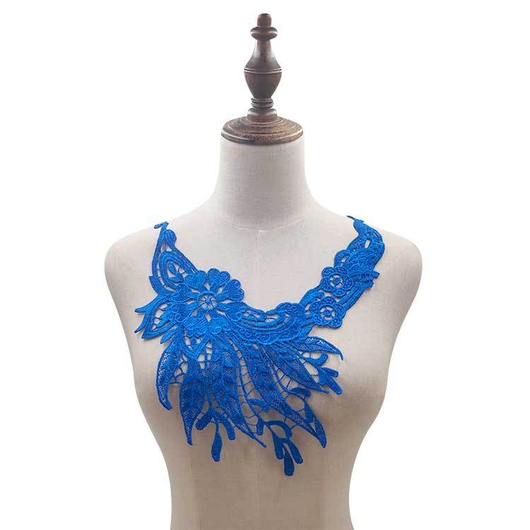 Siuvinėta nėrinių apykaklė – poliesterio siūlas, skirta apatiniam trikotažui, 3D tuščiaviduris dizainas, prekės ženklas Embroidered Textile