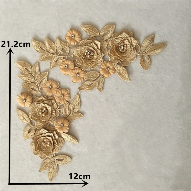 Perlų siuvimo kaklo apdaila su nėriniais – čipao aksesuaras, nailono šilko medžiaga, DIY