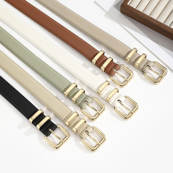 Дамски PU колан за дънки, катарама тип пин, ширина 2-4 см, винтидж стил, ръчно изработен