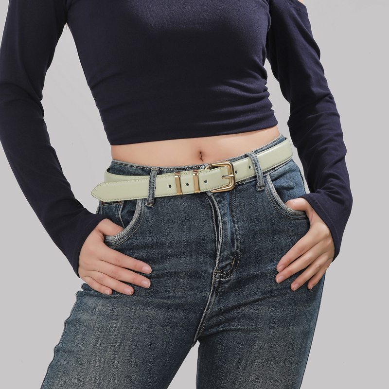 Дамски PU колан за дънки, катарама тип пин, ширина 2-4 см, винтидж стил, ръчно изработен