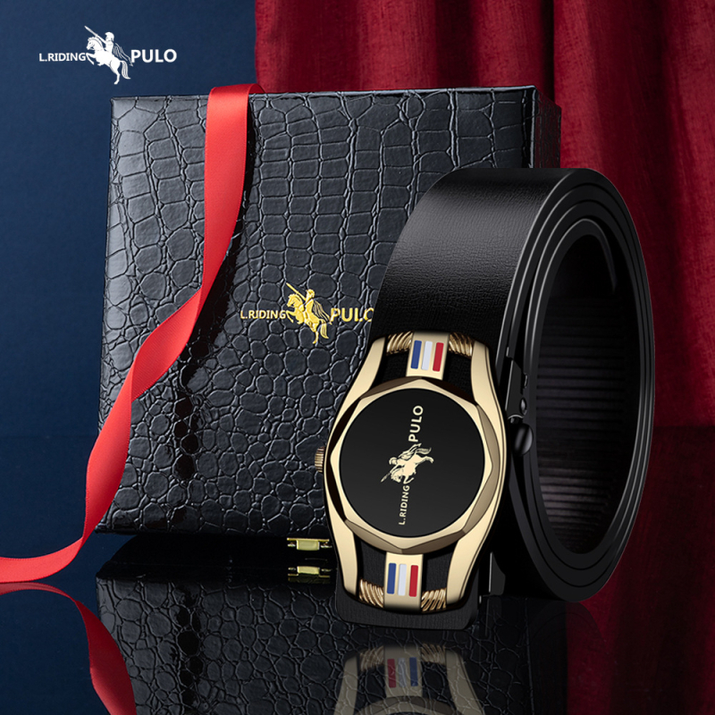 Мъжки колан - имитационна кожа, автоматична закопчалка, пластмасова катарама, ширина 2-4 см