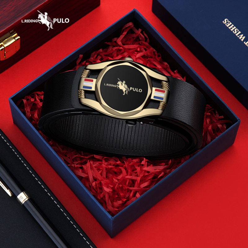 Мъжки колан - имитационна кожа, автоматична закопчалка, пластмасова катарама, ширина 2-4 см