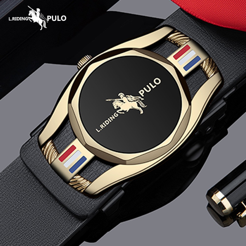 Мъжки колан - имитационна кожа, автоматична закопчалка, пластмасова катарама, ширина 2-4 см