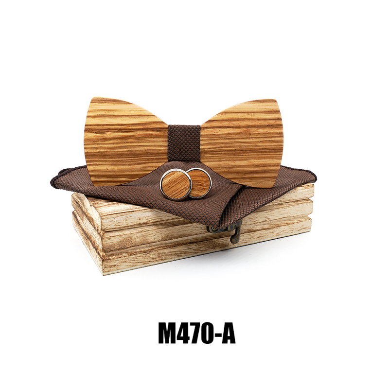 Ξύλινο παπιγιόν για γάμους και επίσημα δείπνα – στυλ επίπεδης κεφαλής, unisex, σχέδιο λουλουδιού για γιακά, μαζική συσκευασία