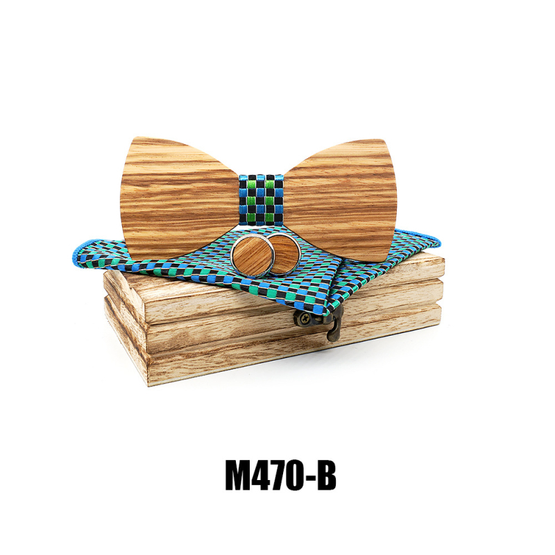 Ξύλινο παπιγιόν για γάμους και επίσημα δείπνα – στυλ επίπεδης κεφαλής, unisex, σχέδιο λουλουδιού για γιακά, μαζική συσκευασία