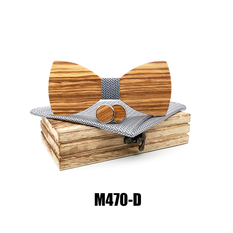 Ξύλινο παπιγιόν για γάμους και επίσημα δείπνα – στυλ επίπεδης κεφαλής, unisex, σχέδιο λουλουδιού για γιακά, μαζική συσκευασία