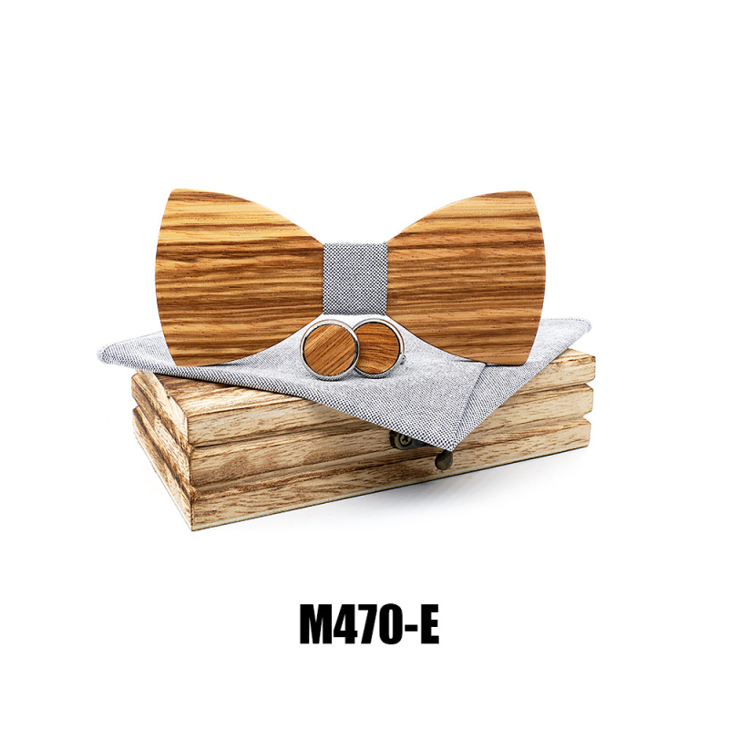 Ξύλινο παπιγιόν για γάμους και επίσημα δείπνα – στυλ επίπεδης κεφαλής, unisex, σχέδιο λουλουδιού για γιακά, μαζική συσκευασία