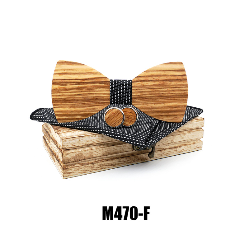 Ξύλινο παπιγιόν για γάμους και επίσημα δείπνα – στυλ επίπεδης κεφαλής, unisex, σχέδιο λουλουδιού για γιακά, μαζική συσκευασία