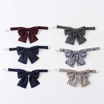 Πουκάμισο με φιόγκο σε καρό σχέδιο και άνθος στην κολάρα — unisex, πλαστικό, καταγωγή Γκουανγκντόνγκ