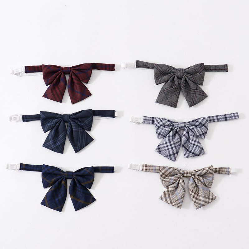 Πουκάμισο με φιόγκο σε καρό σχέδιο και άνθος στην κολάρα — unisex, πλαστικό, καταγωγή Γκουανγκντόνγκ