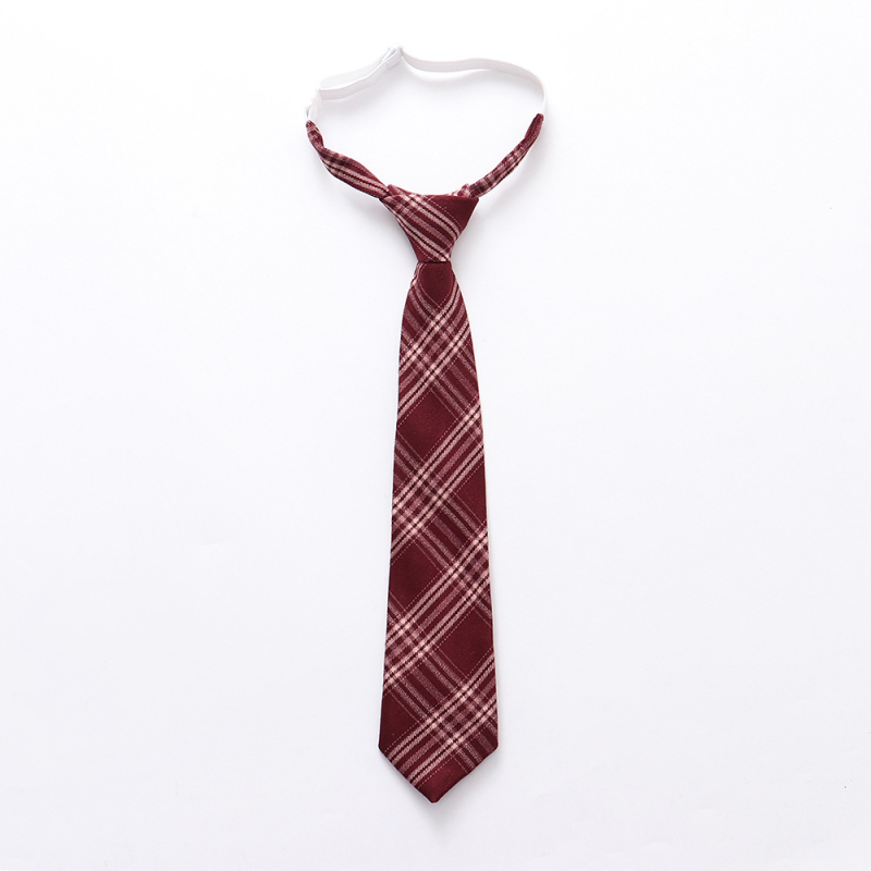 Unisex leptir-mašna za JK uniformu, karirani uzorak, plastični materijal, geometrijski dizajn, dodatak za ovratnik