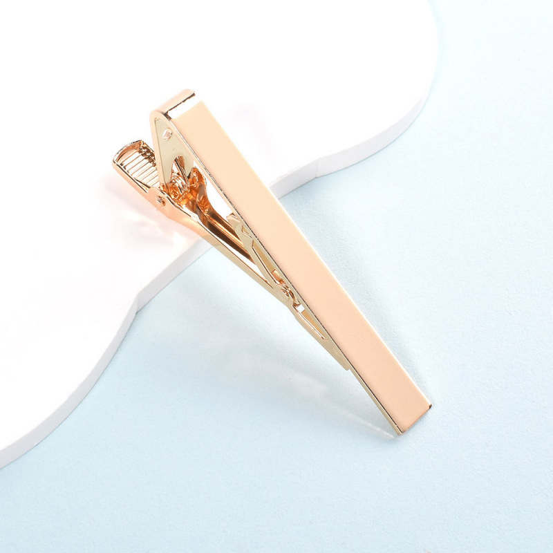 Κλιπ γραβάτας από κράμα, γεωμετρικός σχεδιασμός, μονοχρωματικό φινίρισμα, ηλεκτροπλατίωση, επίπεδη κεφαλή, unisex