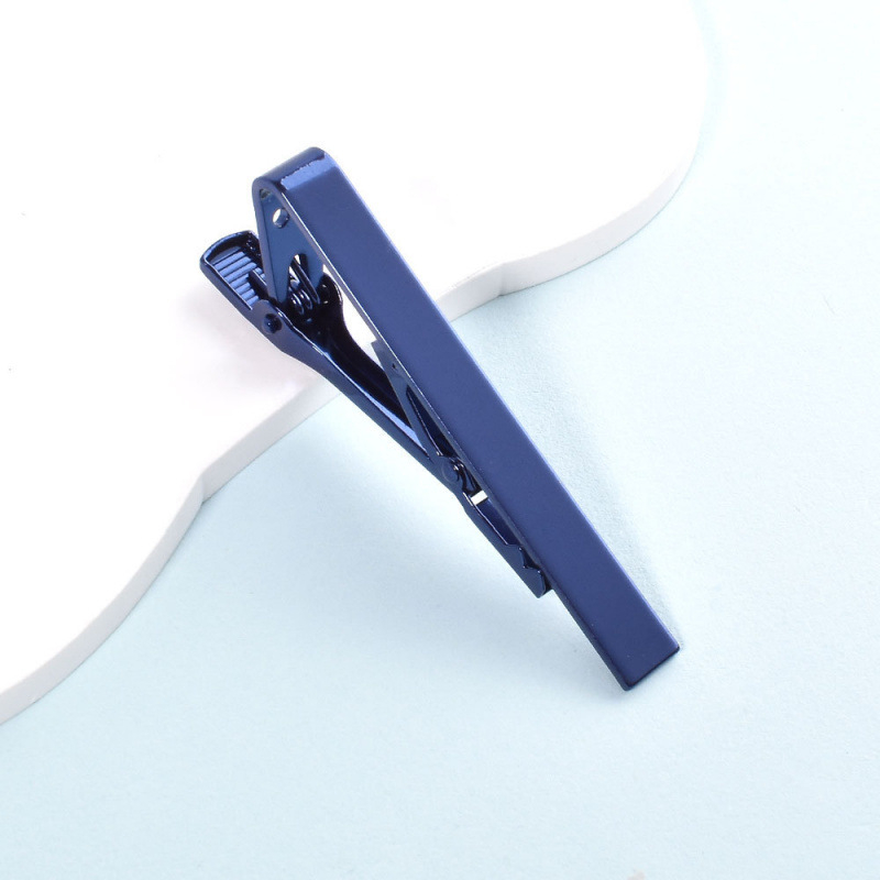 Κλιπ γραβάτας από κράμα, γεωμετρικός σχεδιασμός, μονοχρωματικό φινίρισμα, ηλεκτροπλατίωση, επίπεδη κεφαλή, unisex