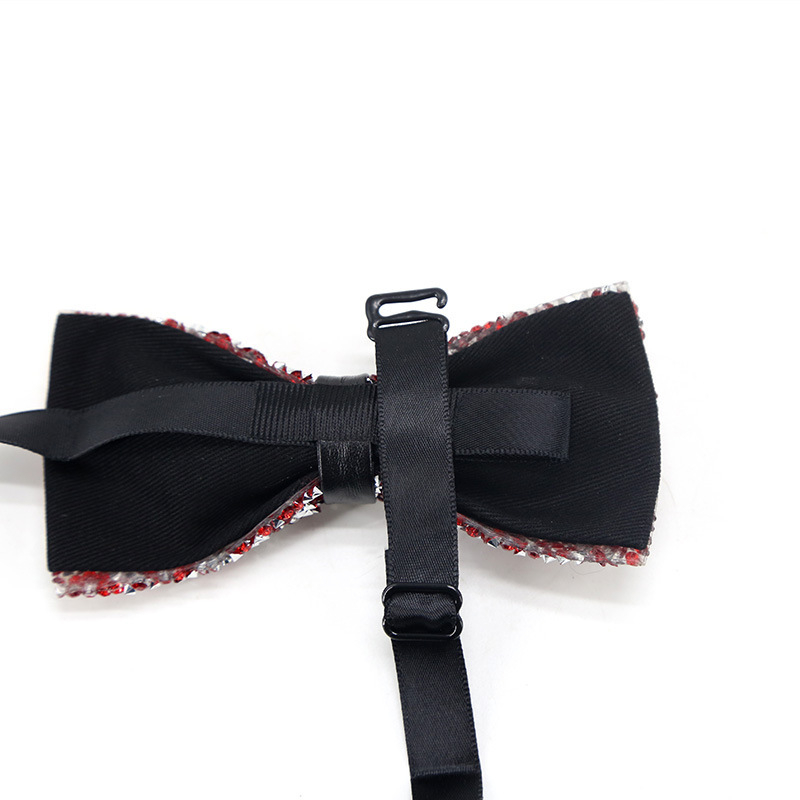 Ανδρικό παπιγιόν γάμου, γεωμετρικό μοτίβο, πολυεστέρας, τζακάρντ ύφανση, επίπεδη κεφαλή, κορεάτικο στυλ