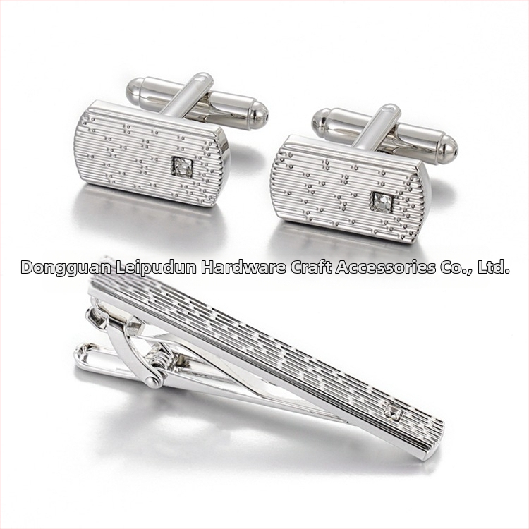 Σετ μανσέτων από χαλκό, ανδρικού γεωμετρικού σχεδιασμού, ενθέτοι κρύσταλλοι