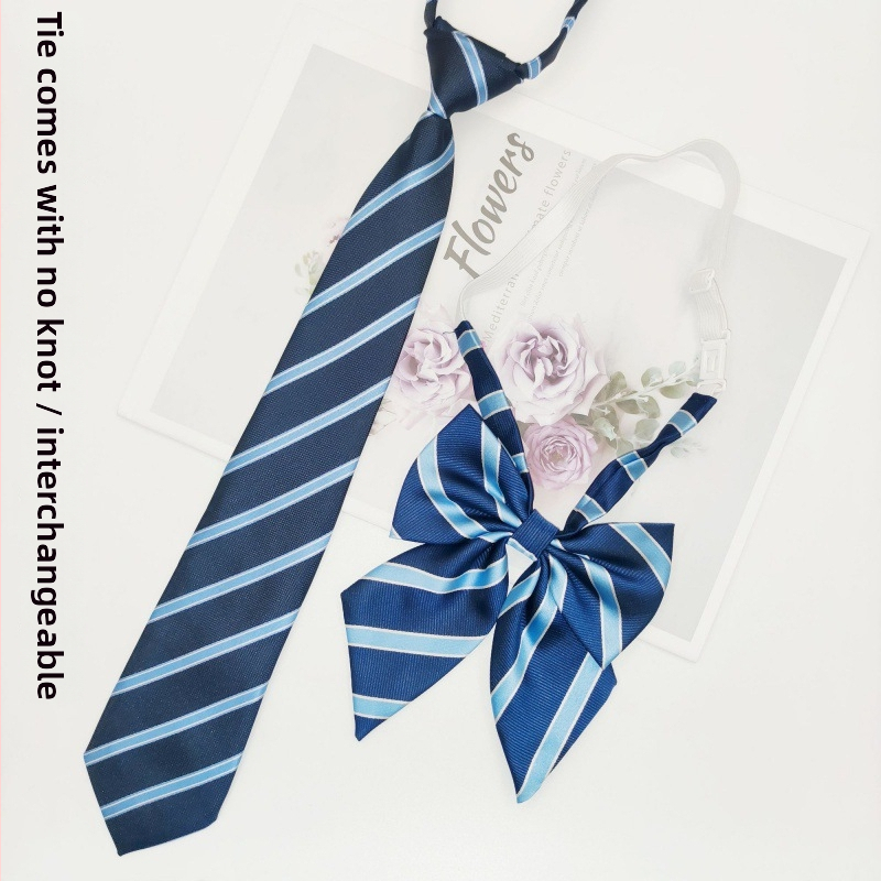 Klip za kravatu za odrasle, prugasti uzorak, bez čvora, detalj cvijeta za ovratnik, zimska kolekcija 2022