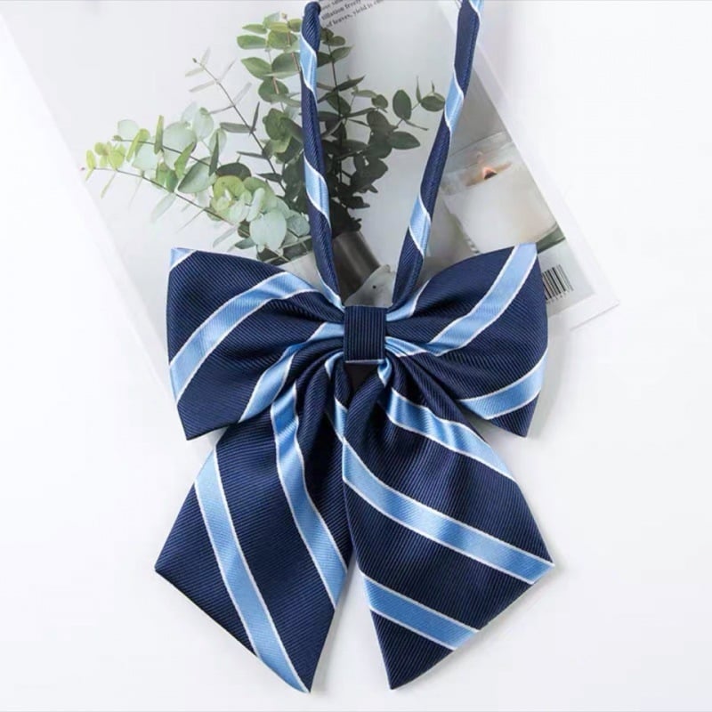 Klip za kravatu za odrasle, prugasti uzorak, bez čvora, detalj cvijeta za ovratnik, zimska kolekcija 2022