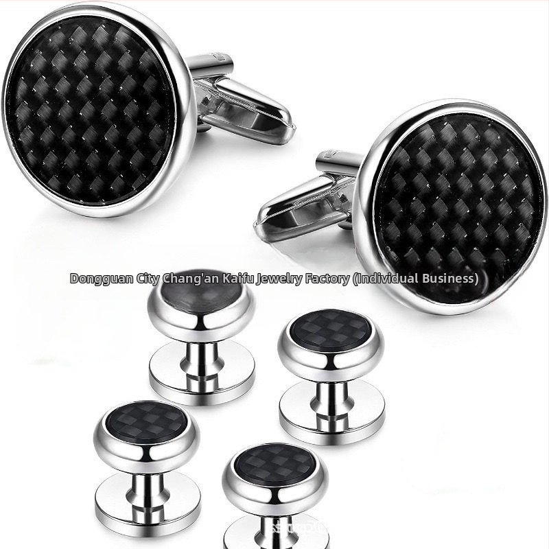 Set butoni manșetă rotunzi din cupru, placare electro, cristal ametist, cu logo