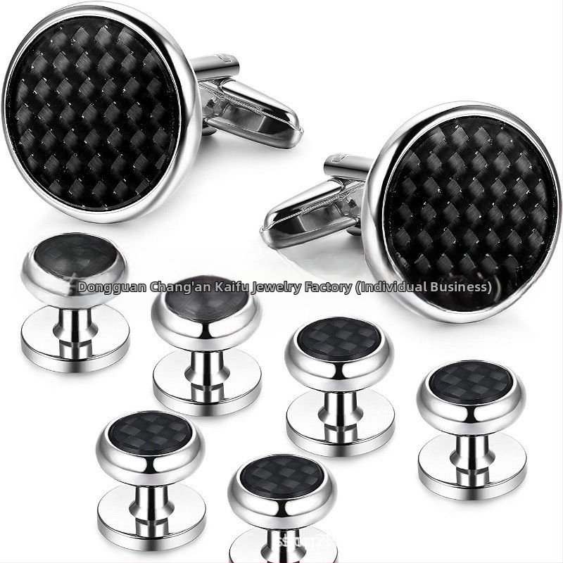 Set butoni manșetă rotunzi din cupru, placare electro, cristal ametist, cu logo