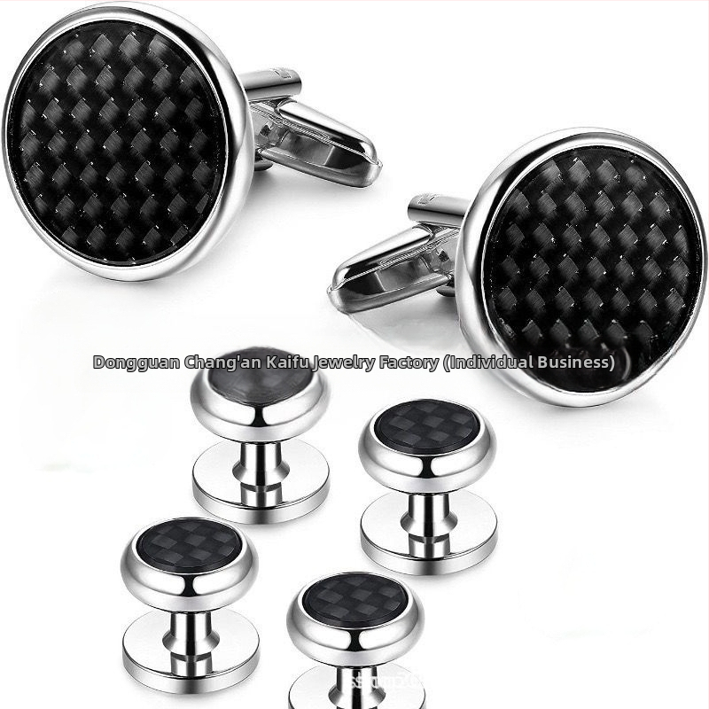 Set butoni manșetă rotunzi din cupru, placare electro, cristal ametist, cu logo