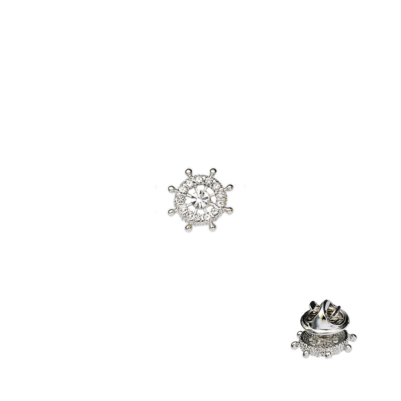 Nyakkendő-klip, sík fejű, gallér virág, geometriai mintázat, ötvözet, 18K elektroplattált felületkezelés, férfi esti viselet