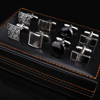 Set butoni pentru manșete și clips cravată, aliaj, unisex, stil geometric, electroplatare