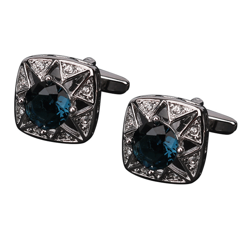 Set butoni pentru manșete și clips cravată, aliaj, unisex, stil geometric, electroplatare