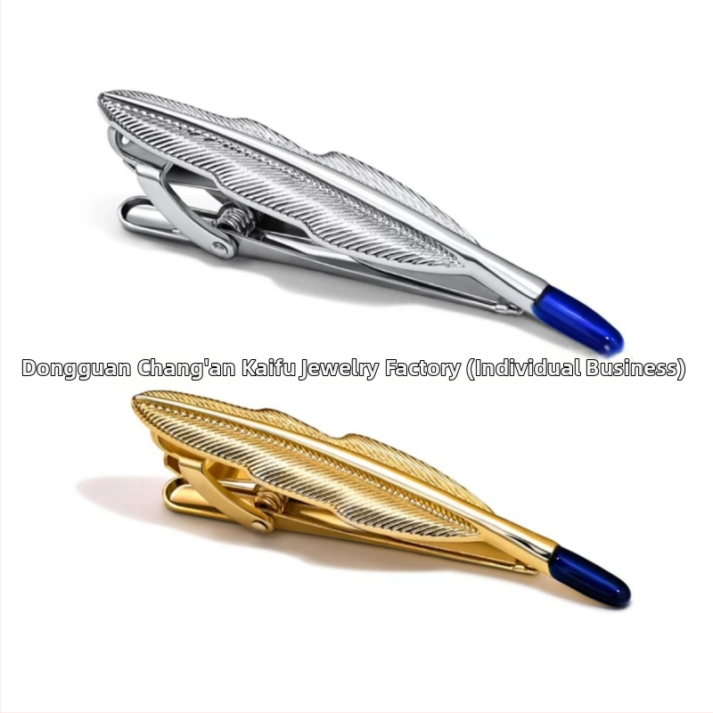 Nyakkendőkapocs - réz, 24K elektroplattált, nyíl-stílusú geometriai, férfi kiegészítő