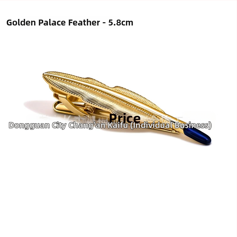 Nyakkendőkapocs - réz, 24K elektroplattált, nyíl-stílusú geometriai, férfi kiegészítő