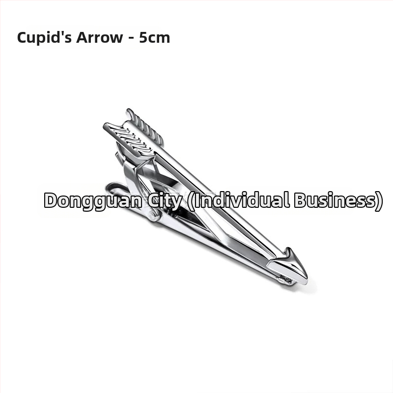 Nyakkendőkapocs - réz, 24K elektroplattált, nyíl-stílusú geometriai, férfi kiegészítő