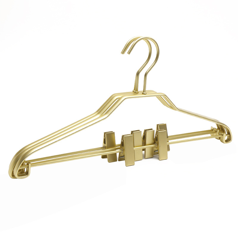 Aluminijska vješalica za odjeću s klipsama, protuklizna, integrirani prošireni dizajn (set od 5), lagani luksuzni stil