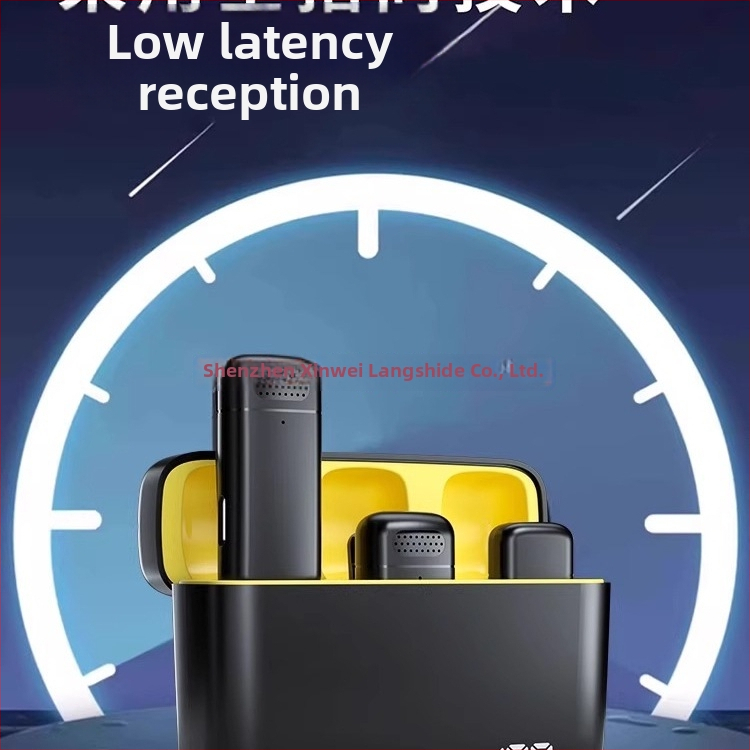 Bezdrôtový lavalier mikrofón pre mobilný telefón – klip-on, potlačenie šumu, model K5-20, smerový prepínač, SNR ≥70 dB, bez vnútornej batérie
