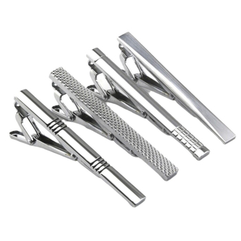 Σετ κλιπ γραβάτας για άνδρες, από χαλκό, με σχέδιο ριγών, επίπεδη κεφαλή, γεωμετρικό στυλ, ηλεκτροπλατιωμένο φινίρισμα.