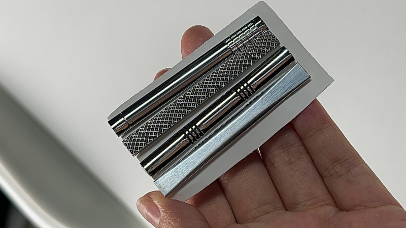 Σετ κλιπ γραβάτας για άνδρες, από χαλκό, με σχέδιο ριγών, επίπεδη κεφαλή, γεωμετρικό στυλ, ηλεκτροπλατιωμένο φινίρισμα.