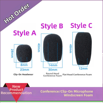 Gooseneck konferences mikrofonam sūklis vāciņš, modelis M00001, pielāgojams, savietojams ar vadāmiem un bezvadu konferenču mikrofoniem, no iSKRRIB