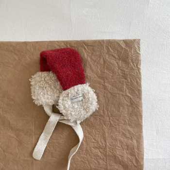 Детски плюшени ушанки за зима – унисекс, за деца, акрилна прежда, основен стил, Зима 2025