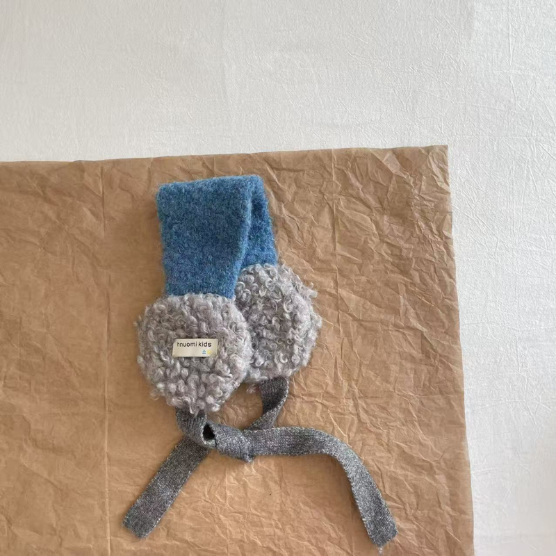 Детски плюшени ушанки за зима – унисекс, за деца, акрилна прежда, основен стил, Зима 2025