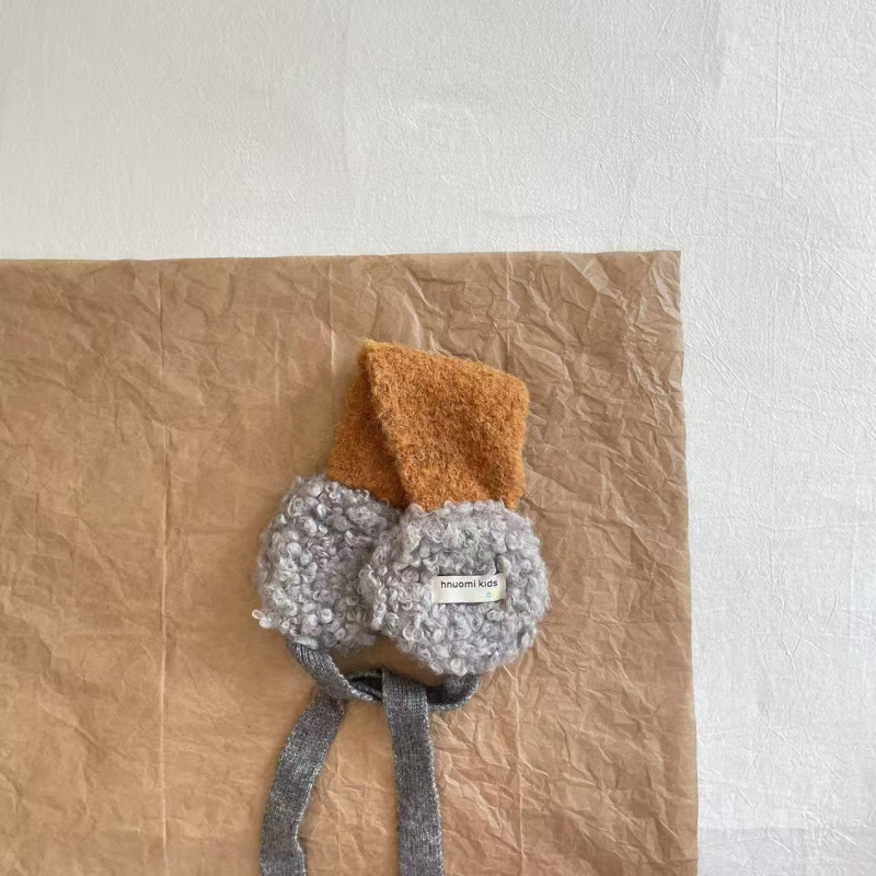 Детски плюшени ушанки за зима – унисекс, за деца, акрилна прежда, основен стил, Зима 2025