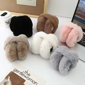Χειμερινά earmuffs από γούνα, ανθεκτικά στον άνεμο, πτυσσόμενα, παχιά, unisex για ενήλικες