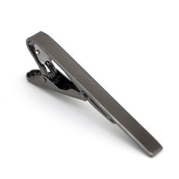 Μεταλλικό κλιπ γραβάτας, ηλεκτροπλατινωμένος χαλκός, επίπεδη κεφαλή, unisex, ατομικά συσκευασμένος