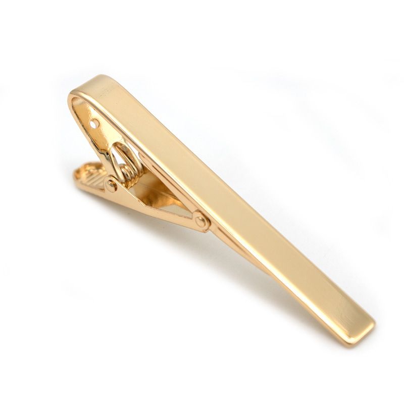 Μεταλλικό κλιπ γραβάτας, ηλεκτροπλατινωμένος χαλκός, επίπεδη κεφαλή, unisex, ατομικά συσκευασμένος