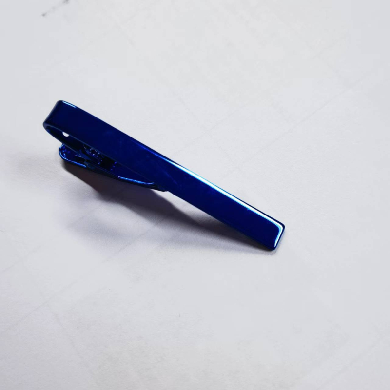 Μεταλλικό κλιπ γραβάτας, ηλεκτροπλατινωμένος χαλκός, επίπεδη κεφαλή, unisex, ατομικά συσκευασμένος