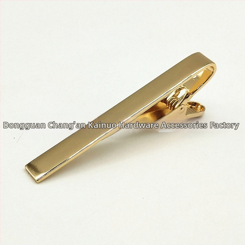 Μεταλλικό κλιπ γραβάτας, ηλεκτροπλατινωμένος χαλκός, επίπεδη κεφαλή, unisex, ατομικά συσκευασμένος