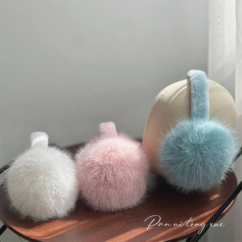 Παιδικά plush earmuffs - Unisex, αναδιπλούμενο μοντέλο, Χειμώνας, Διατηρούν τη ζεστασιά