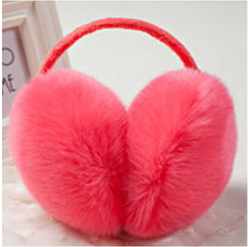 Ανδρικά/γυναικεία earmuffs με πίσω ιμάντα, plush ψεύτικη γούνα κουνελιού, μονόχρωμο σχέδιο, ζεστασιά για τον χειμώνα