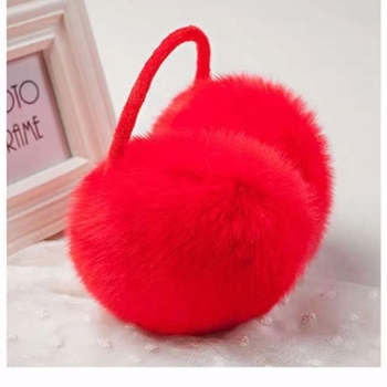 Ανδρικά/γυναικεία earmuffs με πίσω ιμάντα, plush ψεύτικη γούνα κουνελιού, μονόχρωμο σχέδιο, ζεστασιά για τον χειμώνα