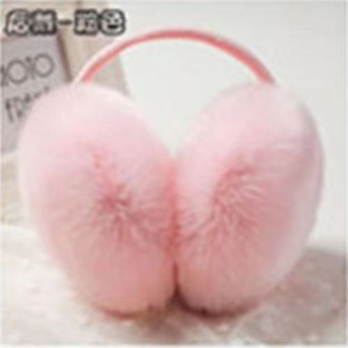 Ανδρικά/γυναικεία earmuffs με πίσω ιμάντα, plush ψεύτικη γούνα κουνελιού, μονόχρωμο σχέδιο, ζεστασιά για τον χειμώνα