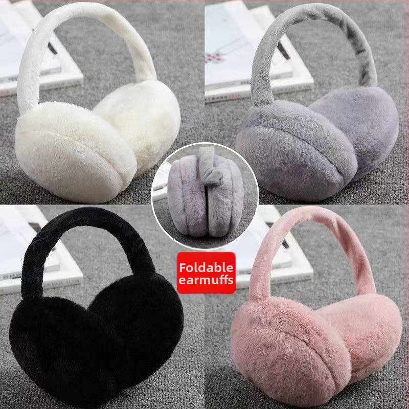 Κουκούλες αυτιών με βελούδινη επένδυση για ζεστασιά το χειμώνα, πτυσσόμενες, ελαστική εφαρμογή, εξωτερική χρήση